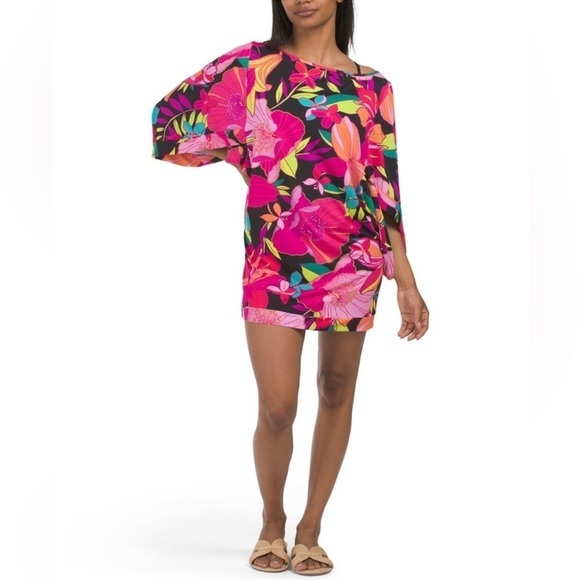 NWT Trina Turk Solar Floral Swim Cover Up Tunic Dress - Picture 10 of 11